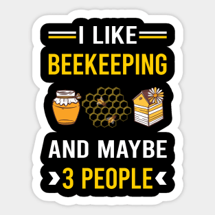 3 People Beekeeping Beekeeper Apiculture Sticker